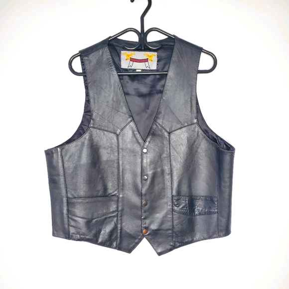 Double Eagle leather Other - Black leather vest in size XL